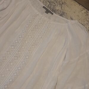 White Blouse with Lace Detail